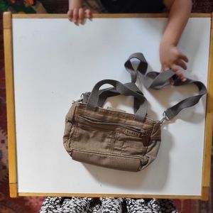 Vintage Y2K Fossil Voyages Canvas Crossbody Bag